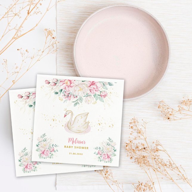 Guardanapo De Papel Chá de Bebê Princesa Cisne (Criador carregado)