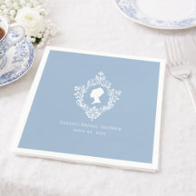 Chá de Bebê Regency Azul Vintage Crista