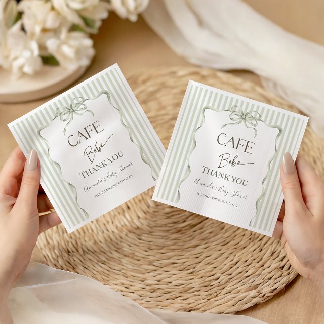 Guardanapo De Papel Chá de Bebê Retro Neutro Café Bebe (Criador carregado)