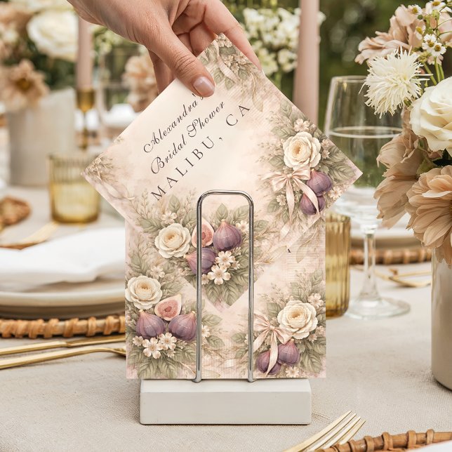 Guardanapo De Papel Chá de Bebê Romance do Jardim de Figueiras (Criador carregado)