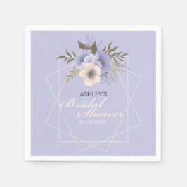 Guardanapo De Papel Chá de Bebê Rosa Geométrico Pastel Pêssego Violeta