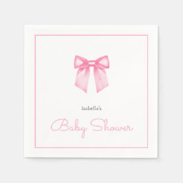 Guardanapo De Papel Chá de Bebê Rosa Moderno Personalizado