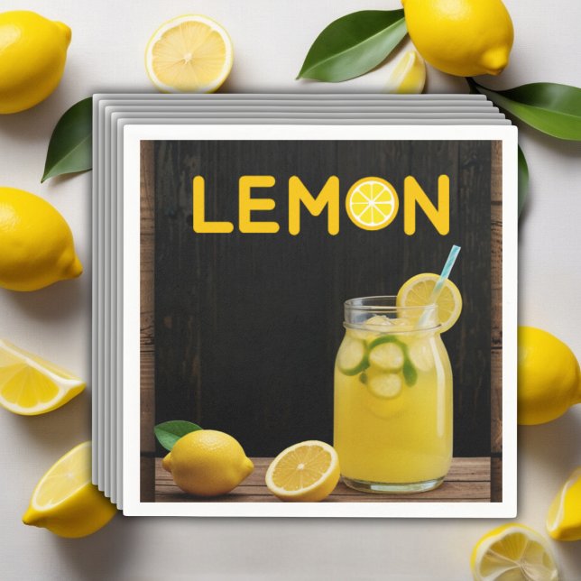 Guardanapo De Papel Chá de Bebê Rustic Lemon Lemonade (Criador carregado)