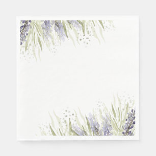 Guardanapo De Papel Chá de Bebê Rústico Lavanda & Salva