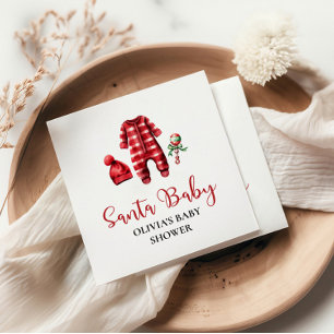 Guardanapo De Papel Chá de Bebê Santa Baby Natal