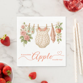 Guardanapo De Papel Chá de Bebê Sweet Little Apple | Chá de Bebê Rústi