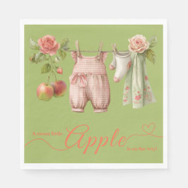 Guardanapo De Papel Chá de Bebê Sweet Little Apple | Chá de Bebê Rústi