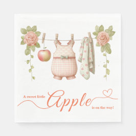Guardanapo De Papel Chá de Bebê Sweet Little Apple | Chá de Bebê Rústi