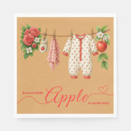 Guardanapo De Papel Chá de Bebê Sweet Little Apple | Chá de Bebê Rústi