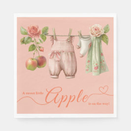 Guardanapo De Papel Chá de Bebê Sweet Little Apple | Chá de Bebê Rústi
