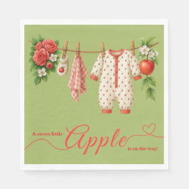 Guardanapo De Papel Chá de Bebê Sweet Little Apple | Chá de Bebê Rústi