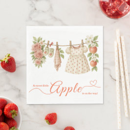 Guardanapo De Papel Chá de Bebê Sweet Little Apple | Chá de Bebê Rústi