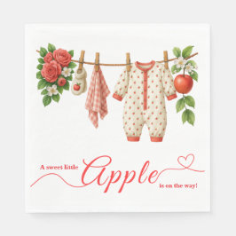 Guardanapo De Papel Chá de Bebê Sweet Little Apple | Chá de Bebê Rústi