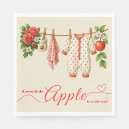 Guardanapo De Papel Chá de Bebê Sweet Little Apple | Chá de Bebê Rústi