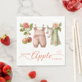 Guardanapo De Papel Chá de Bebê Sweet Little Apple | Chá de Bebê Rústi