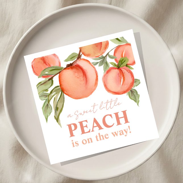 Guardanapo De Papel Chá de Bebê Sweet Little Peach  (Criador carregado)