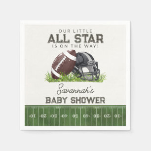 Guardanapo De Papel Chá de Bebê Touchdown Estrela de Futebol Infantil