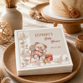 Guardanapo De Papel Chá de Bebê Urso Boho