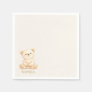 Guardanapo De Papel Chá de Bebê Urso Teddy Boho