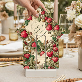 Guardanapo De Papel Chá de Bebê Vintage Cottagecore de Morango