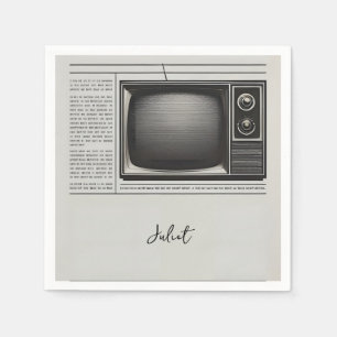 Guardanapo De Papel Chá de Bebê Vintage Jornal Antigo Retro