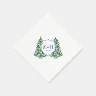 Guardanapo De Papel Chá de casamento de Árvore de Natal Monograma Chin