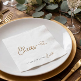 Guardanapo De Papel Chá de casamento de Saúde Dourada minimalista Napk