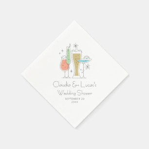 Guardanapo De Papel Chá de Casamento Misto de Casais