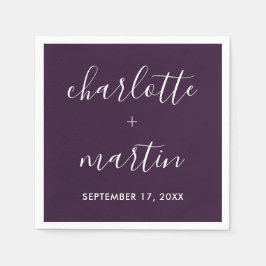 Guardanapo De Papel Chá de casamento roxo