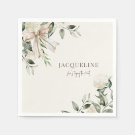 Guardanapo De Papel Chá de Casando de Creme Personalizado