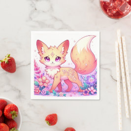 Guardanapo De Papel Chá de fraldas Adorável Fantasia Fox