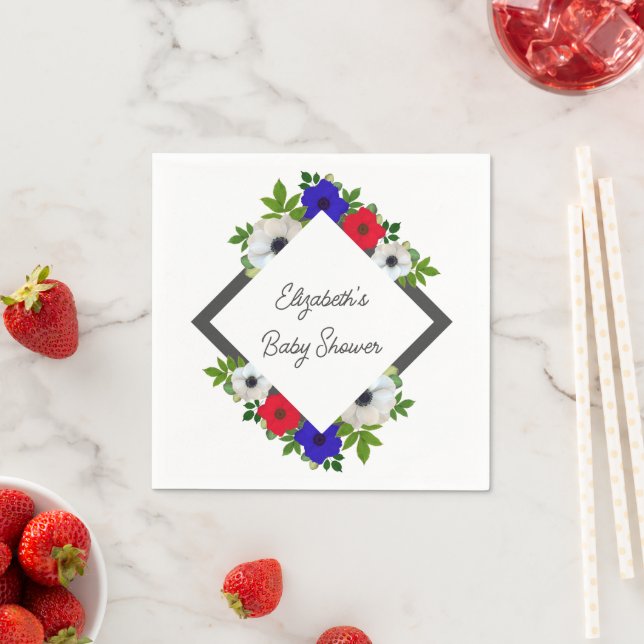 Guardanapo De Papel Chá de fraldas Anemone de Panda Patriótico (Insitu)