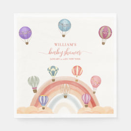 Guardanapo De Papel Chá de fraldas Arco-Íris de Balão de Ar Quente Col
