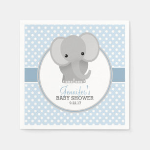 Guardanapo De Papel Chá de fraldas (azul) do elefante do bebê