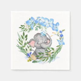 Guardanapo De Papel Chá de fraldas Azul Foliage, Florais de Elefante C