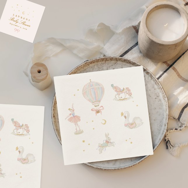 Guardanapo De Papel Chá de fraldas Ballerina, Princesa Rosa Fairytale (Criador carregado)