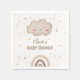 Guardanapo De Papel Chá de fraldas Beige Watercolor