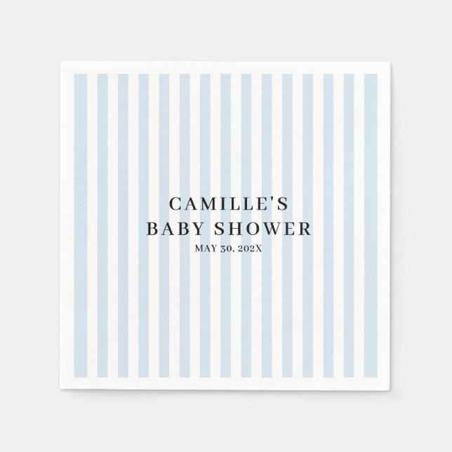 Guardanapo De Papel Chá de fraldas Blue Gingham Boy (Frente)