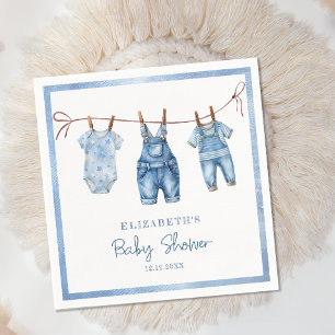 Guardanapo De Papel Chá de fraldas Blue Jean Baby Denim Boy