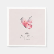 Chá de fraldas Blush Butterfly