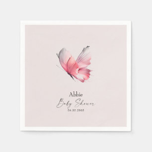 Guardanapo De Papel Chá de fraldas Blush Butterfly
