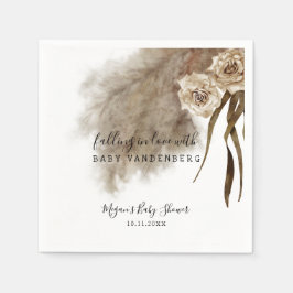 Guardanapo De Papel Chá de fraldas Bohemian Pampas Grass Greenery