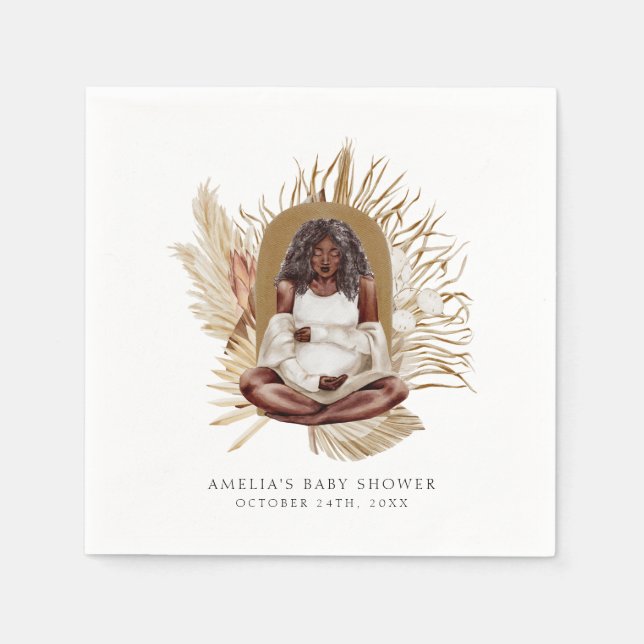 Guardanapo De Papel Chá de fraldas Boho Florals (Frente)