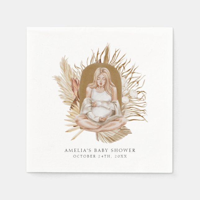 Guardanapo De Papel Chá de fraldas Boho Florals (Frente)