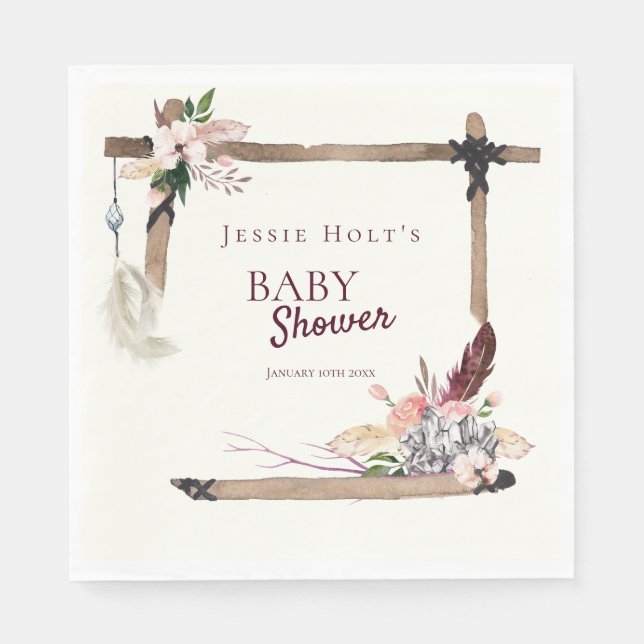 Guardanapo De Papel Chá de fraldas Boho Sudoeste (Frente)