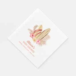 Guardanapo De Papel Chá de fraldas Boho Tropical Flower SurfIng