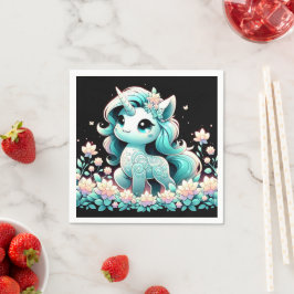 Guardanapo De Papel Chá de fraldas Boho Unicorn