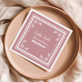 Guardanapo De Papel Chá de fraldas Cielito Lindo, mexicano rosa