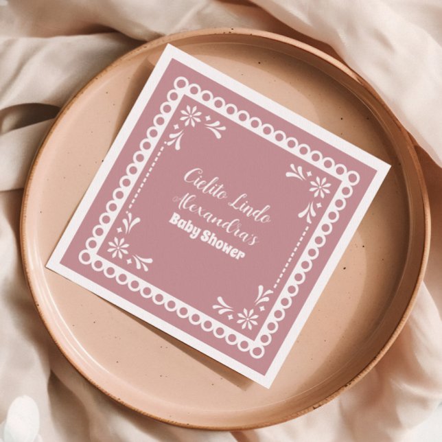 Guardanapo De Papel Chá de fraldas Cielito Lindo, mexicano rosa (Criador carregado)