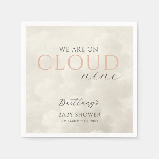 Guardanapo De Papel Chá de fraldas Cloud Nine White Clouds (Frente)